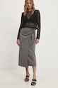 Answear Lab fustă 22133JJ.HWK gri WZ24
