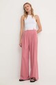 Answear.LAB pantaloni 71146.TWK rosa WZ24