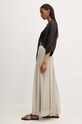Answear Lab spódnica z jedwabiem 822.ims beżowy WZ24
