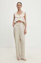 Answear Lab pantaloni sng.spd015.tjs bej WZ24