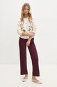 Answear Lab pantaloni 4652P.fos burgundia WZ24