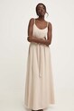 Answear Lab sukienka z lnem d855.ijs beżowy WZ24