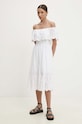 Answear Lab rochie din bumbac 23237.TMS alb WZ24
