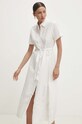 Answear Lab rochie din bumbac 4470.ijs alb WZ24