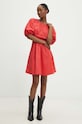 Answear.LAB sukienka bawełniana ssd04i.tjs czerwony WZ24