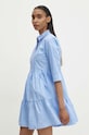 Bavlněné šaty Answear.LAB 1508.TMS modrá WZ24