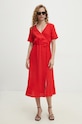 Odjeća Pamučna haljina Answear.LAB ps8867.fjs crvena