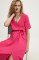 Хлопковое платье Answear Lab розовый ps8867.fjs