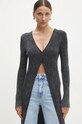 Bavlněný kardigan Answear.LAB 4133.tos šedá WZ24