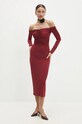 Answear Lab rochie 111313.tos burgundia WZ24