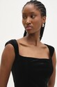 Answear Lab rochie de catifea negru 2542.tos