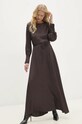Answear.LAB sukienka brązowy ed020368.ilk