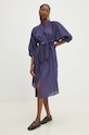 Odzież Answear Lab sukienka bawełniana kc798.fkk niebieski