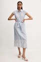 Βαμβακερό φόρεμα Answear Lab 2797.IKK μπλε WZ24