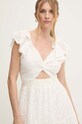 Ρούχα Βαμβακερό φόρεμα Answear.LAB r110.IKK λευκό