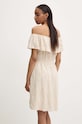 Odzież Answear.LAB sukienka z lnem 8610.ims beżowy