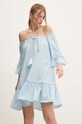 Хлопковое платье Answear Lab NL245918..ums голубой WZ24