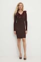 Answear.LAB sukienka DZ92792.hms brązowy WZ24