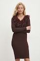 Answear.LAB sukienka brązowy DZ92792.hms