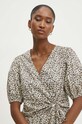 Answear Lab rochie din bumbac bej m502187.fh