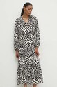 Answear Lab rochie cu guler negru SK251.hh