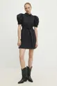 Бавовняна сукня Answear Lab чорний 16137LR.fms