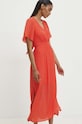 Λινό φόρεμα Answear.LAB mj29020.fms πορτοκαλί WZ24
