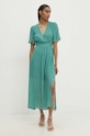 Lněné šaty Answear.LAB mj29020.fms tyrkysová WZ24