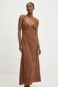 Answear Lab sukienka bawełniana 4292485.ims brązowy WZ24
