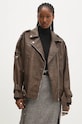 Δερμάτινο μπουφάν Answear.LAB s6658.ILK καφέ WZ24