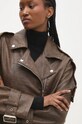 Δερμάτινο μπουφάν Answear.LAB καφέ s6658.ILK