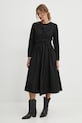 Pamučna haljina Answear.LAB sng.28.tos crna WZ24