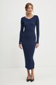 Šaty Answear.LAB hl037.ios námořnická modř WZ24