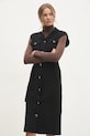 Answear Lab rochie din amestec de lână 10371.hos negru WZ24