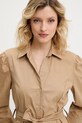 Answear Lab rochie din bumbac bej 3922.iak