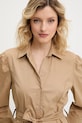 Answear Lab rochie din bumbac bej 3922.iak