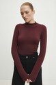 Answear Lab pulover de cașmir wf2407.2.FKK burgundia WZ24