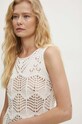 Бавовняна жилетка Answear.LAB бежевий 3646.TJS