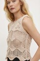 Бавовняна жилетка Answear.LAB бежевий 3646.TJS