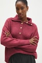 Answear Lab pulover de lana burgundia 22733.tms