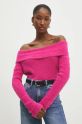 Answear Lab maglione off shoulder rosa 4198.tos