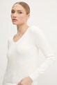 Answear Lab pulover din amestec de casmir alb ASF2620.flk