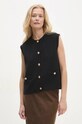 Vesta s vlnou Answear.LAB s příměsí vlny černá YP1431.hos