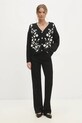 Answear Lab cardigan de lana YP1435.HWK negru WZ24