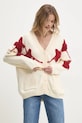 Answear Lab cardigan imprimeu bej TOP235.ims