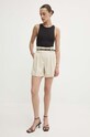 Answear Lab pantaloni scurti PC106.HWK bej WZ24