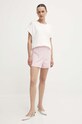 Answear Lab pantaloni scurti 22056JS.HWK roz WZ24