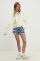 Answear Lab pantaloni scurti jeans 3472.TWK albastru WZ24