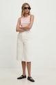 Answear Lab pantaloni scurti jeans l21069.FKK bej WZ24