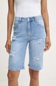 Answear Lab pantaloni scurti jeans albastru hm5284.fh